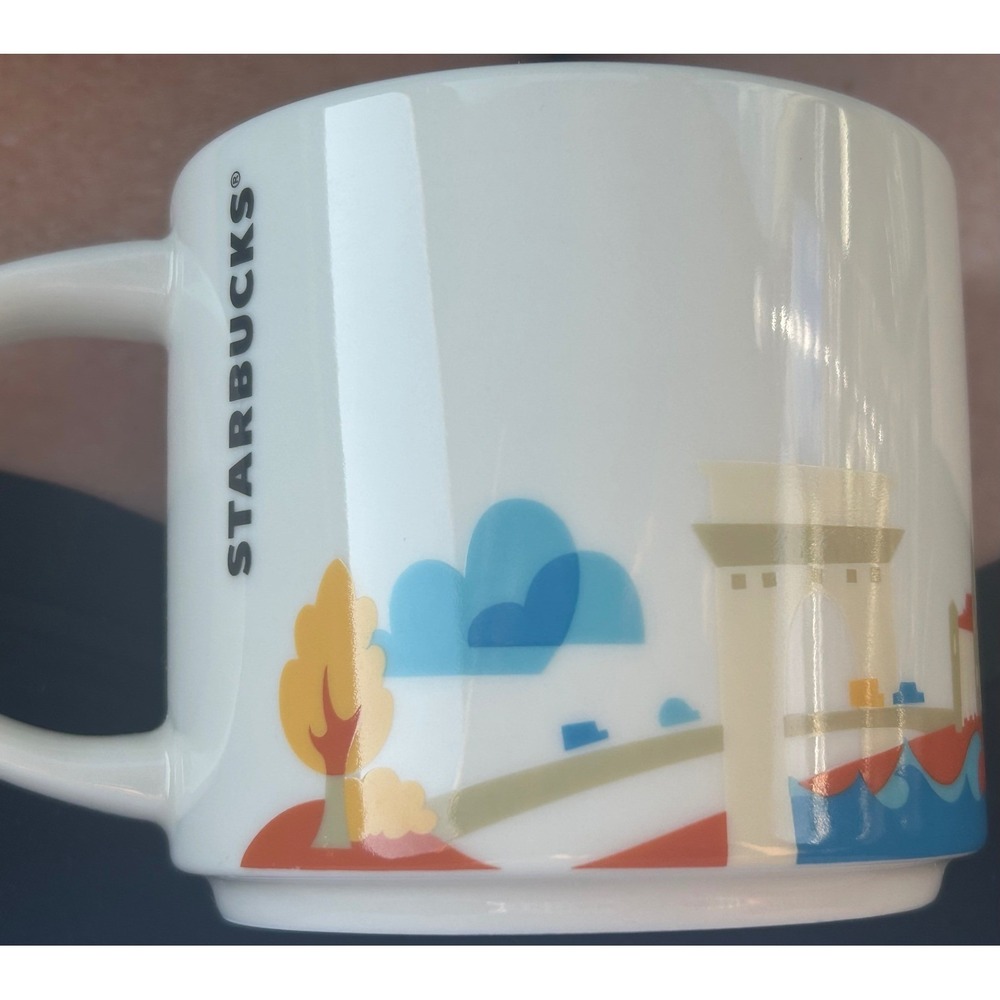 Starbucks You Are Here Budapest Coffee Mug 14oz Yellow Interior 2018 Hungary - Picture 8 of 8